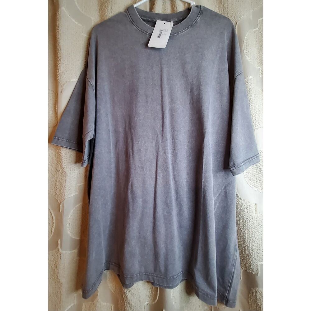 #699 Brand New With Tags Men's Vintage Fullfitall Gray Acid Wash Shirt Size XXL